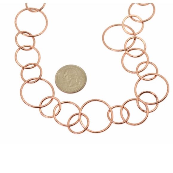 Copper Chain link necklace - Picture 7 of 7